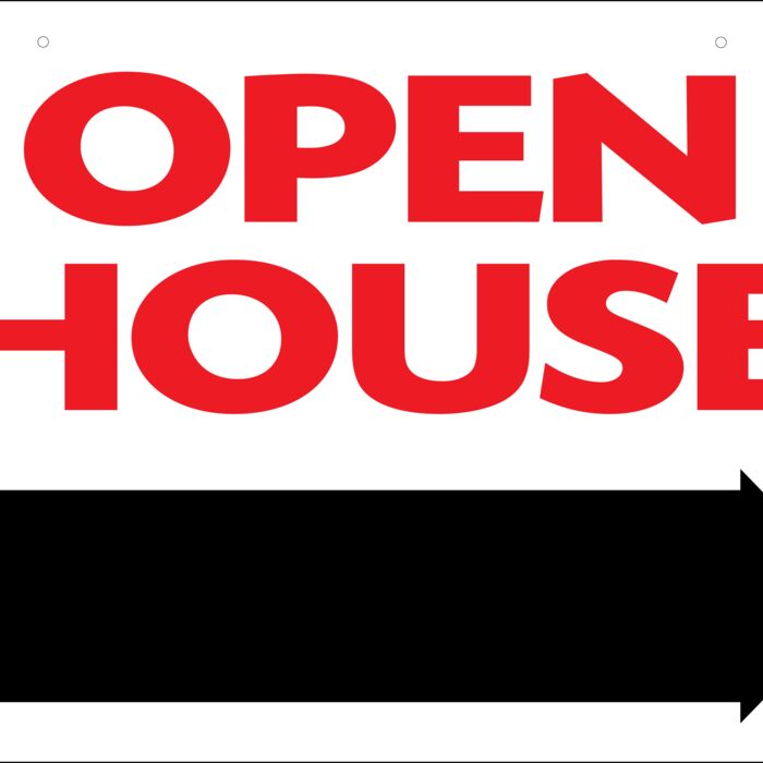 Generic Open House Signs w/Chalk Arrow 18" h x 24" w Thumbnail