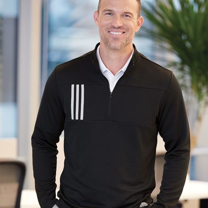 3-Stripes Double Knit Quarter-Zip Pullover Thumbnail