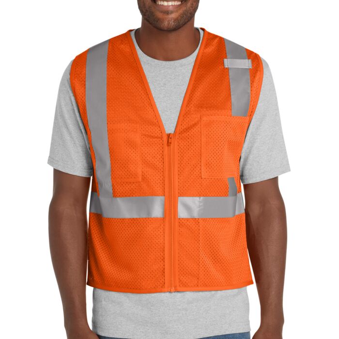 CSV102 - Ansi 107 Class 2 Mesh Zippered Vest Thumbnail