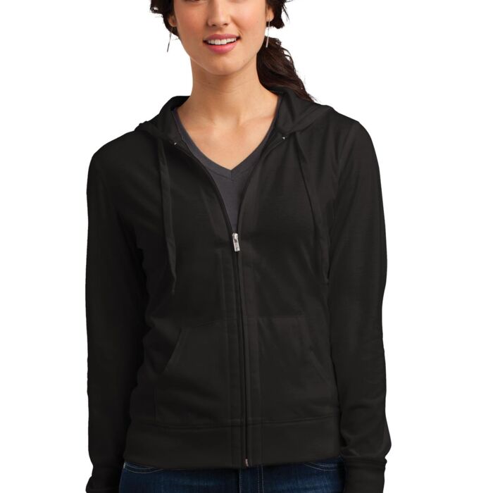 DT2100 - Women's Fitted Jersey Full Zip Hoodie Thumbnail