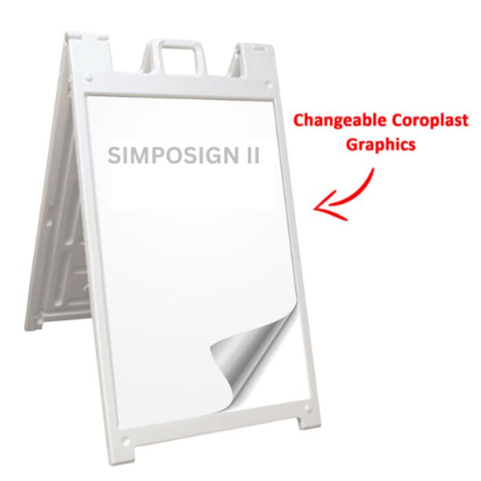 Simposign II (White) A-Frame - 22"x28" - Single Sided Thumbnail