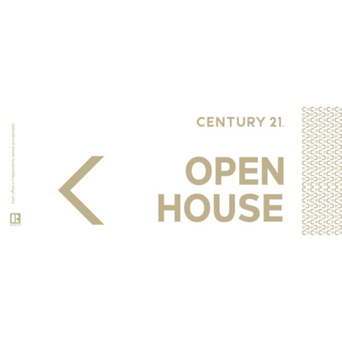 Century 21 Open House Signs - 9"x24" - White/Left Arrow Thumbnail