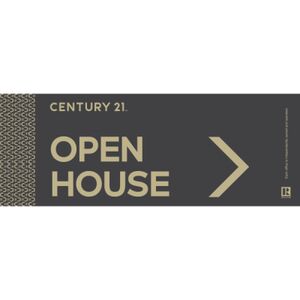 Century 21 Open House Signs - 9"x24" - Grey/Right Arrow Thumbnail