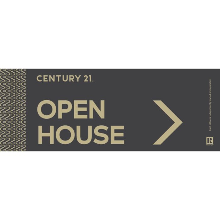 Century 21 Open House Signs - 9"x24" - Grey/Right Arrow Thumbnail