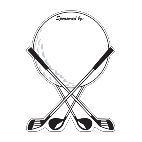 Golf Ball With Clubs - Large Thumbnail