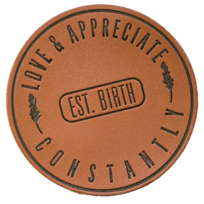 3" Custom Faux Leather Patch Thumbnail