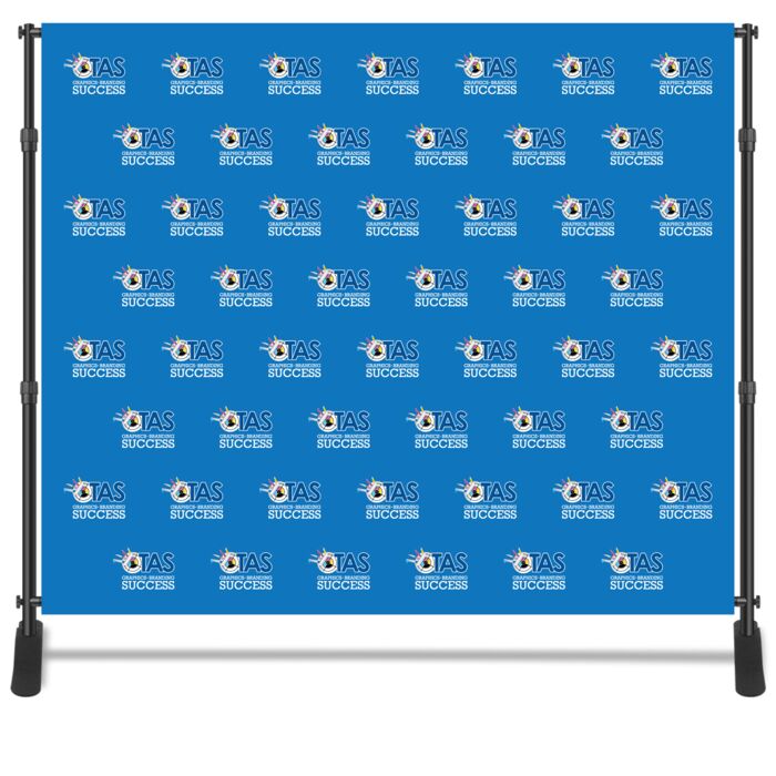 Step & Repeat Backdrop Banner, Frame & FREE Carrying Case 10'x8' Thumbnail