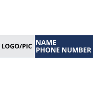 Remax 6"x24" Rider Signs - Logo BG: Blue Text: White Thumbnail