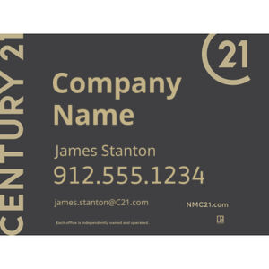 Century 21 18"x24" Standard For Sale Signs - Wordmark Grey Thumbnail