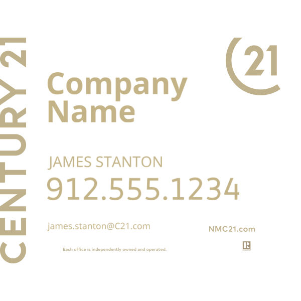 Century 21 18"x24" Standard For Sale Signs - Wordmark White Thumbnail