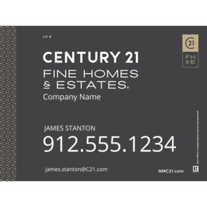Century 21 18"x24" Standard For Sale Signs - Fine Homes & Estates Grey Thumbnail