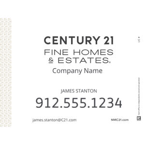 Century 21 18"x24" Standard For Sale Signs - Fine Homes & Estates White Thumbnail