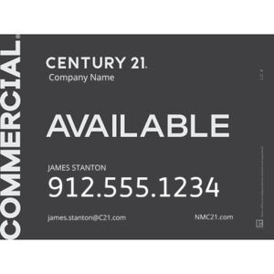 Century 21 18"x24" Standard For Sale Signs - Commercial Grey Thumbnail