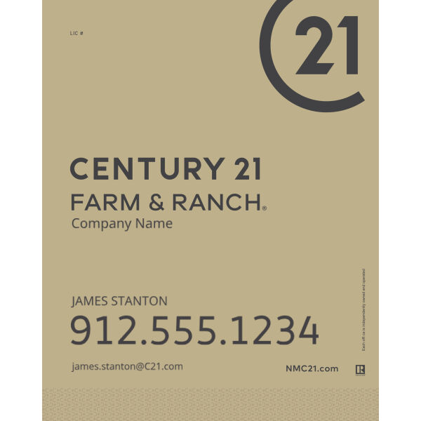 Century 21 24"x30" Standard For Sale Signs - Farm & Ranch Gold Thumbnail
