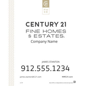 Century 21 24"x30" Standard For Sale Signs - Fine Homes & Estates White Thumbnail