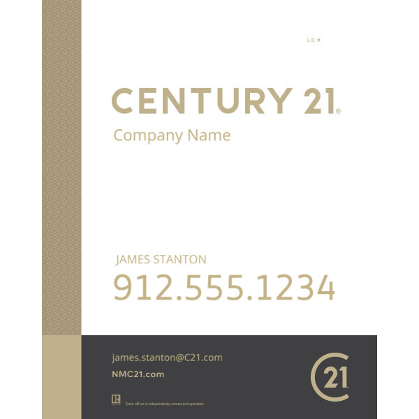 Century 21 24"x30" Standard For Sale Signs - Mosaic White Thumbnail