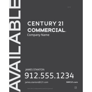 Century 21 24"x30" Standard For Sale Signs - Available Grey Thumbnail