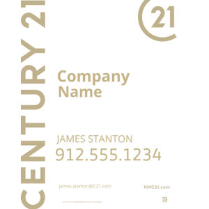 Century 21 24"x30" Standard For Sale Signs - Wordmark White Thumbnail