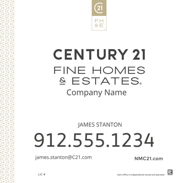 Century 21 24"x24" Standard For Sale Signs - Fine Homes & Estates White Thumbnail