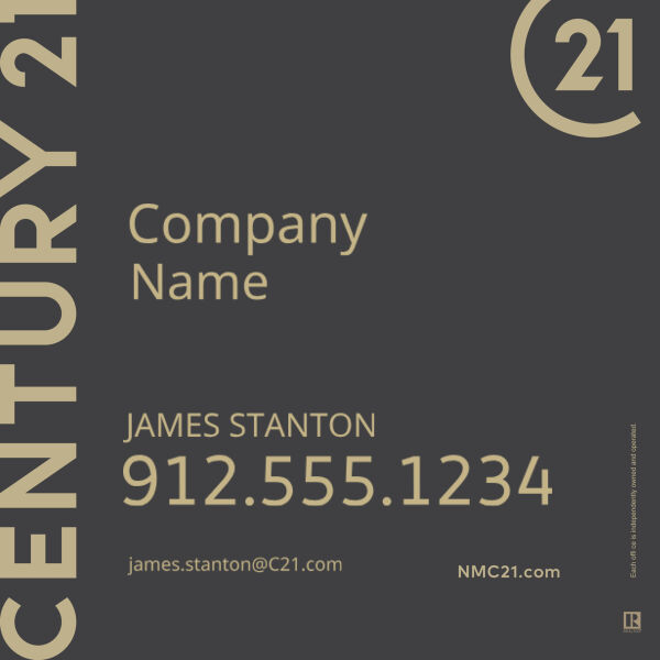 Century 21 24"x24" Standard For Sale Signs - Woodmark Grey Thumbnail