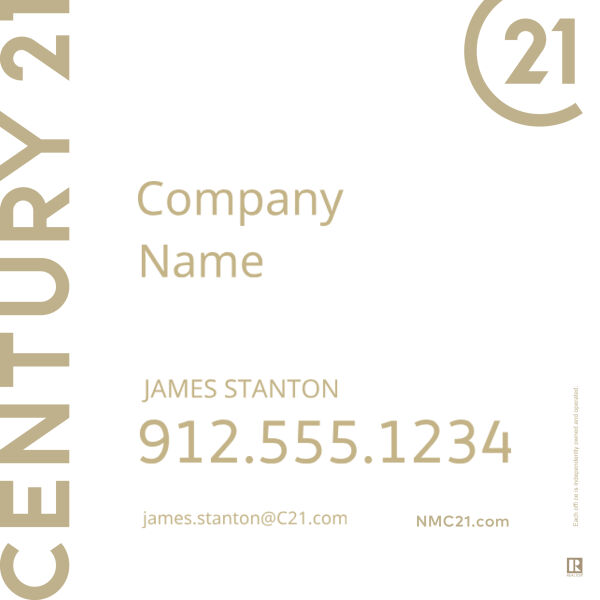 Century 21 24"x24" Standard For Sale Signs - Woodmark White Thumbnail