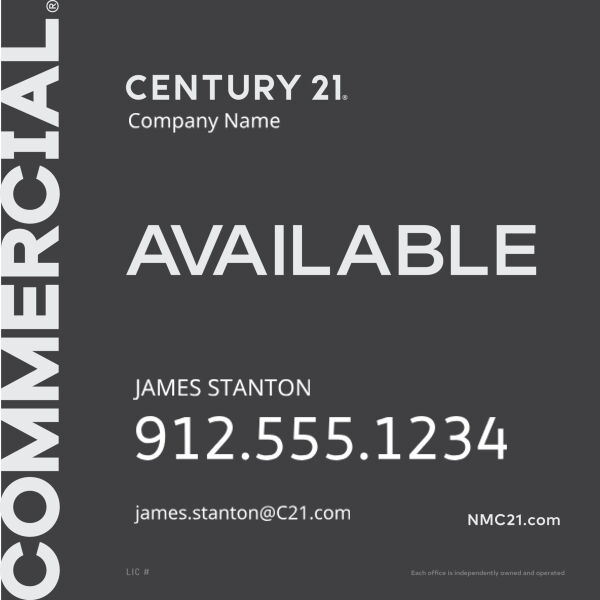 Century 21 24"x24" Standard For Sale Signs - Commercial Grey Thumbnail