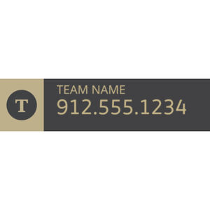 Century 21 6"x24" Rider Signs - Team Name/Gold Text Thumbnail
