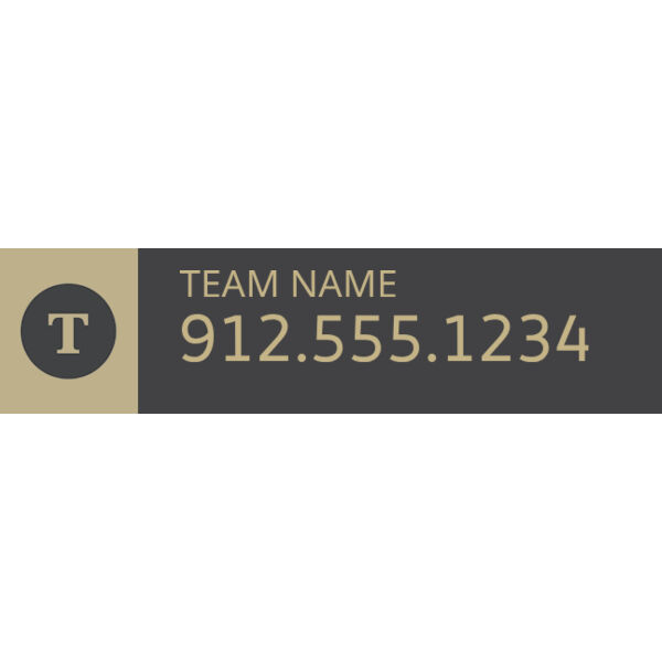 Century 21 6"x24" Rider Signs - Team Name/Gold Text Thumbnail