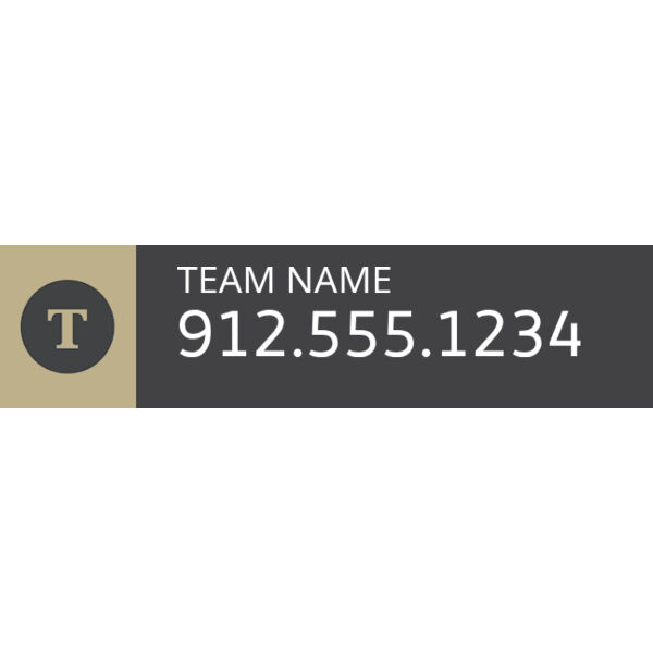 Century 21 6"x24" Rider Signs - Team Name/White Text Thumbnail