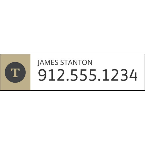 Century 21 6"x24" Rider Signs - Team Name White Black Text Thumbnail