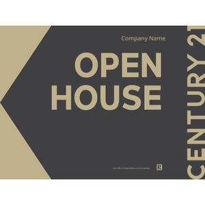 Century 21 Open House Signs 18"x24" Grey/Left Thumbnail