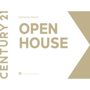 Century 21 Open House Signs 18"x24" White/Right Thumbnail