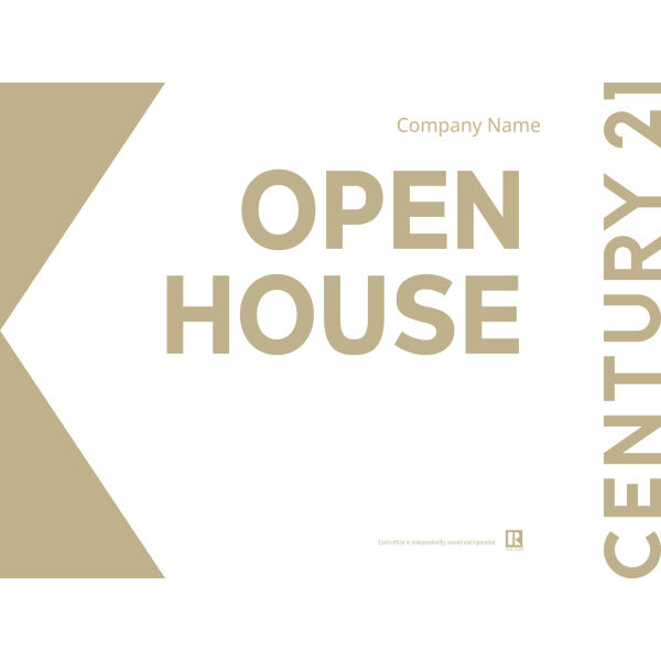 Century 21 Open House Signs 18"x24" White/Left Thumbnail