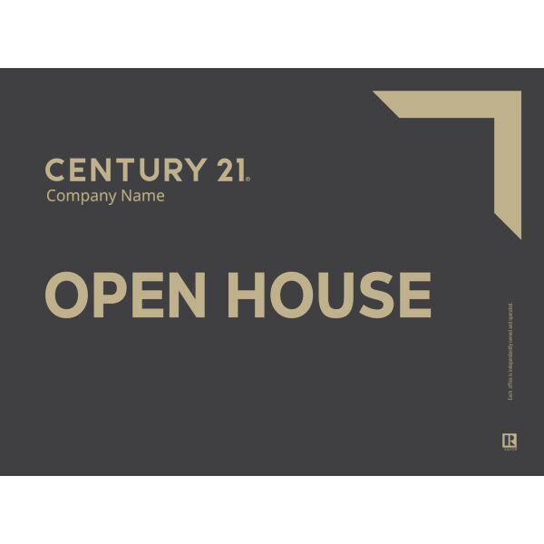 Century 21 Open House Signs 18"x24" Corner Design Grey/Right Thumbnail