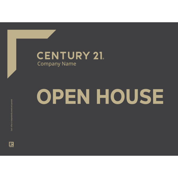 Century 21 Open House Signs 18"x24" Corner Design Grey/Left Thumbnail