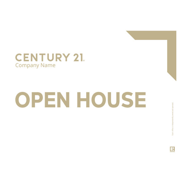 Century 21 Open House Signs 18"x24" Corner Design White/Right Thumbnail