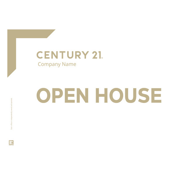 Century 21 Open House Signs 18"x24" Corner Design White/Left Thumbnail