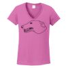 Ladies Heavy Cotton™ 100% Cotton V-Neck T-Shirt Thumbnail