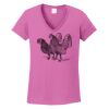 Ladies Heavy Cotton™ 100% Cotton V-Neck T-Shirt Thumbnail