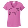 Ladies Heavy Cotton™ 100% Cotton V-Neck T-Shirt Thumbnail
