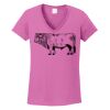 Ladies Heavy Cotton™ 100% Cotton V-Neck T-Shirt Thumbnail