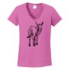 Ladies Heavy Cotton™ 100% Cotton V-Neck T-Shirt Thumbnail