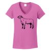 Ladies Heavy Cotton™ 100% Cotton V-Neck T-Shirt Thumbnail