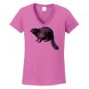 Ladies Heavy Cotton™ 100% Cotton V-Neck T-Shirt Thumbnail