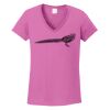 Ladies Heavy Cotton™ 100% Cotton V-Neck T-Shirt Thumbnail