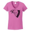 Ladies Heavy Cotton™ 100% Cotton V-Neck T-Shirt Thumbnail