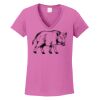 Ladies Heavy Cotton™ 100% Cotton V-Neck T-Shirt Thumbnail