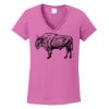 Ladies Heavy Cotton™ 100% Cotton V-Neck T-Shirt Thumbnail