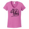Ladies Heavy Cotton™ 100% Cotton V-Neck T-Shirt Thumbnail