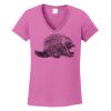 Ladies Heavy Cotton™ 100% Cotton V-Neck T-Shirt Thumbnail